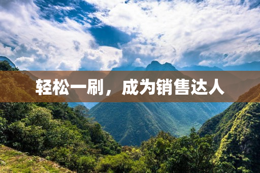 輕松一刷，成為銷售達人