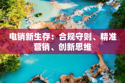 電銷新生存：合規守則、精準營銷、創新思維