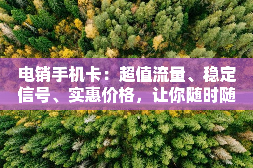 電銷手機(jī)卡：超值流量、穩(wěn)定信號(hào)、實(shí)惠價(jià)格，讓你隨時(shí)隨地暢享網(wǎng)絡(luò)世界