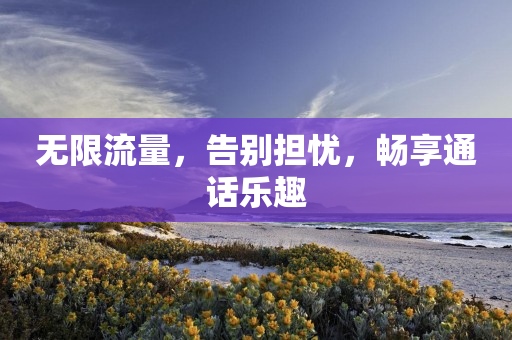 無限流量，告別擔憂，暢享通話樂趣