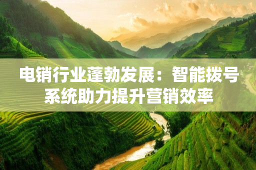 電銷行業蓬勃發展：智能撥號系統助力提升營銷效率